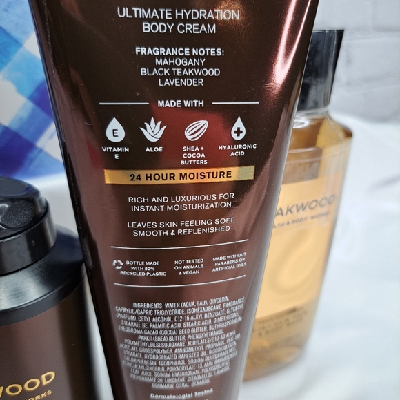 BATH & BODY WORKS 'TEAKWOOD' 3-PIECE GIFT SET BODY WASH, LOTION & MIST - Picture 10 of 16